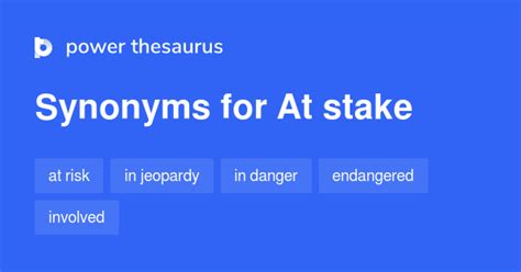 synonyms of at stake